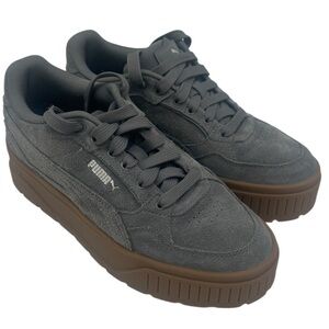PUMA Karmen II Idol Platform Sneaker in Grey Suede US Women's 8.5